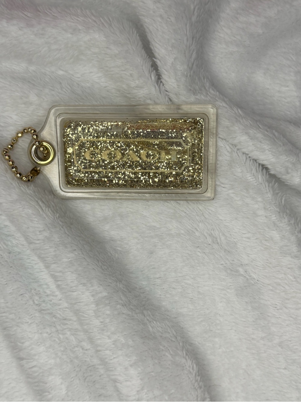 Coach Poppy Floating Glitter Hang Tag
